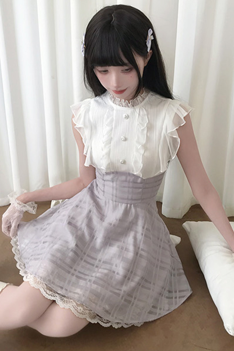 Ribbon Long Sleeve Dress