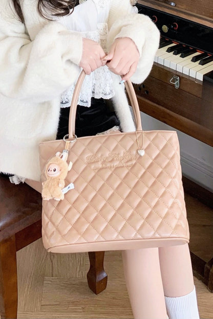 Sweet Quilted Tote Bag