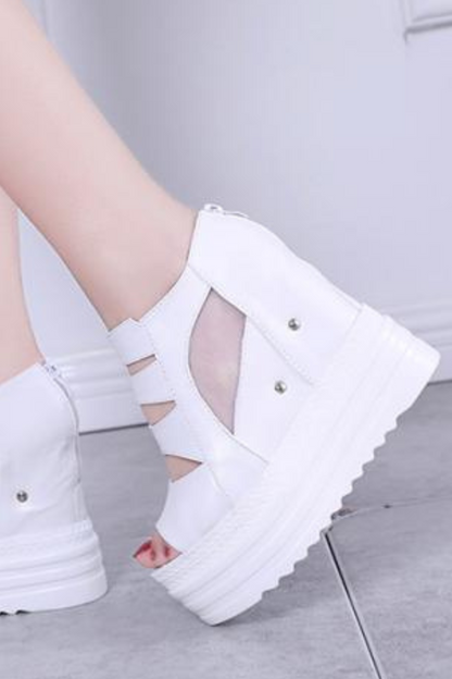 Platform Cut Out Design Shoes