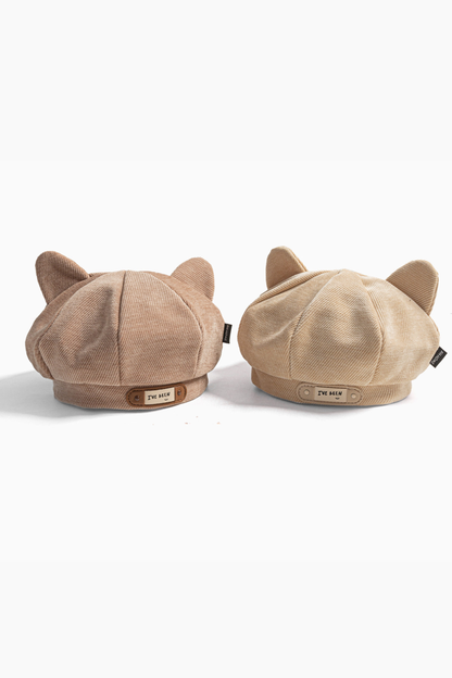 Corduroy Cat Ear Beret