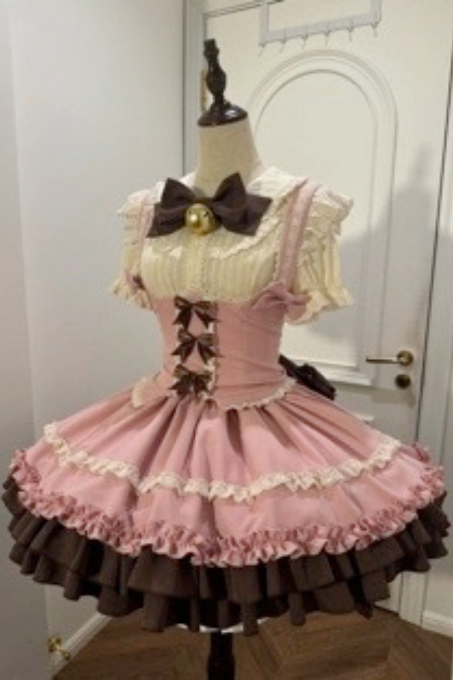 Sweet Cup Ribbon Lolita Skirt + Vest + Shirt + Ribbon + Train
