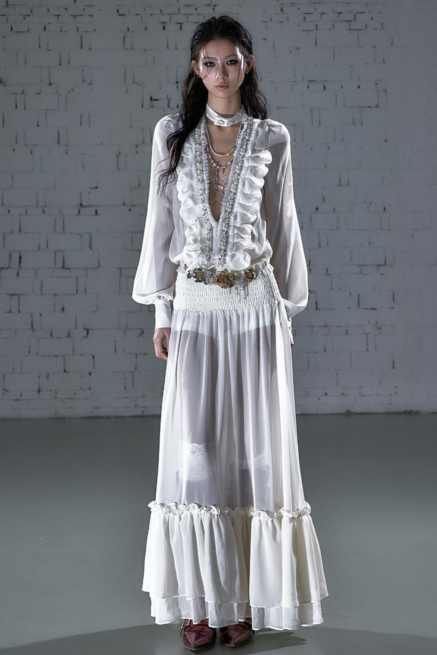 Modern Chiffon Y2k Long Dress