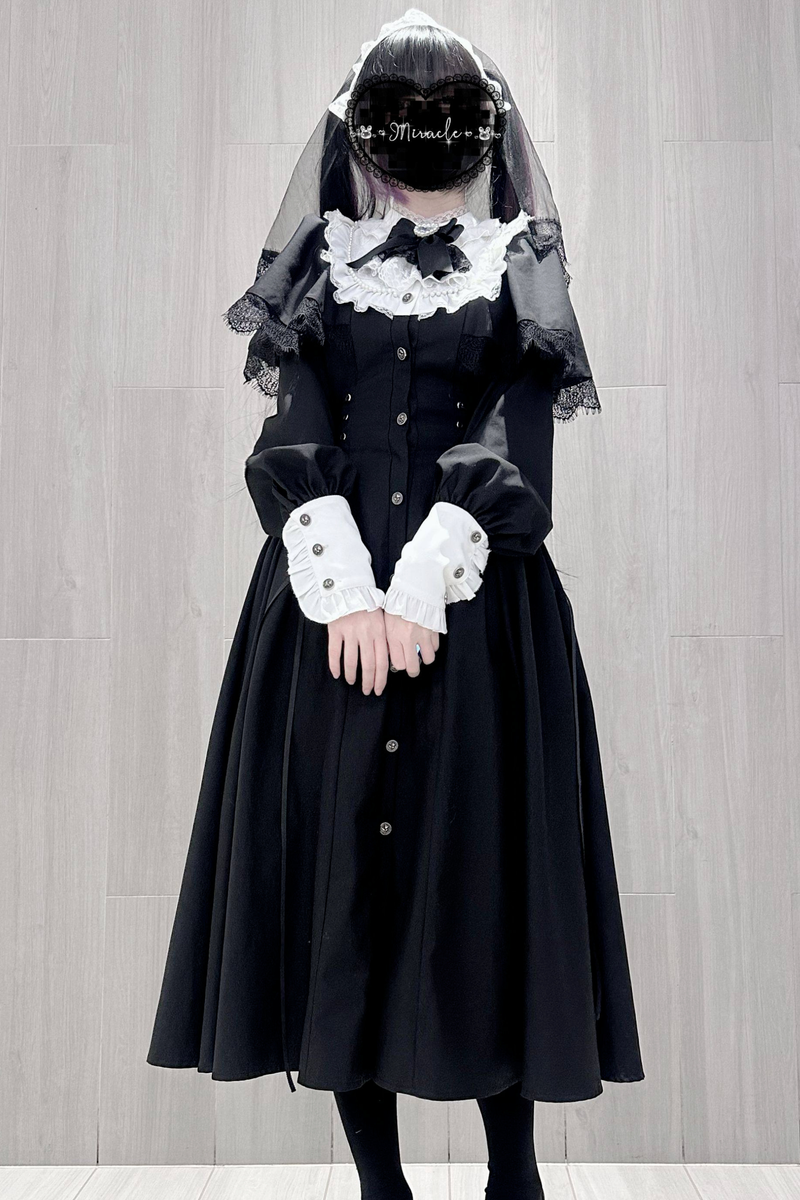 Gothic Layered Lace Long Dress