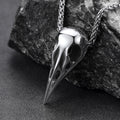 Viking Raven Skull Necklace for