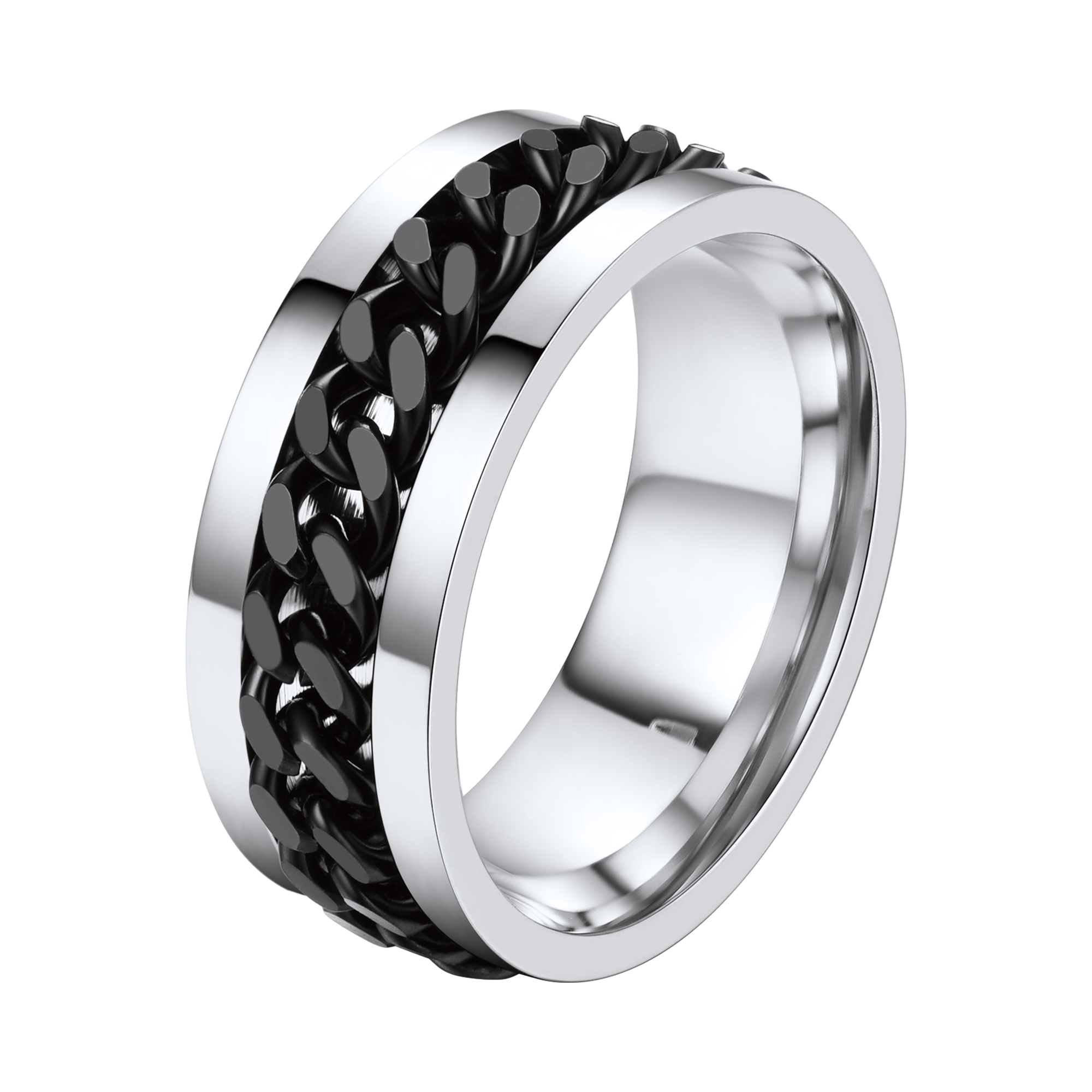 Cuban Chain Fidget Ring for Anxiety