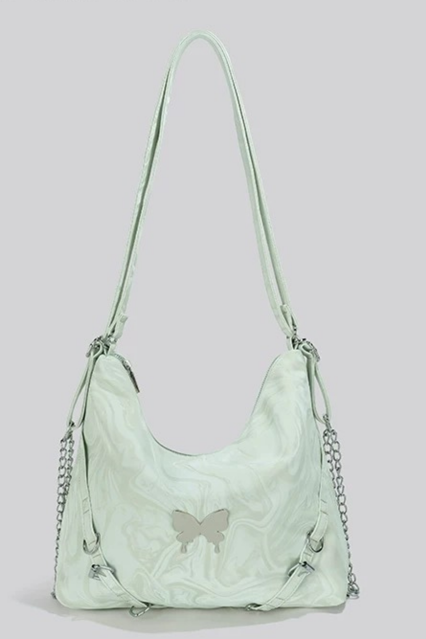 Silver Butterfly One Shoulder Bag
