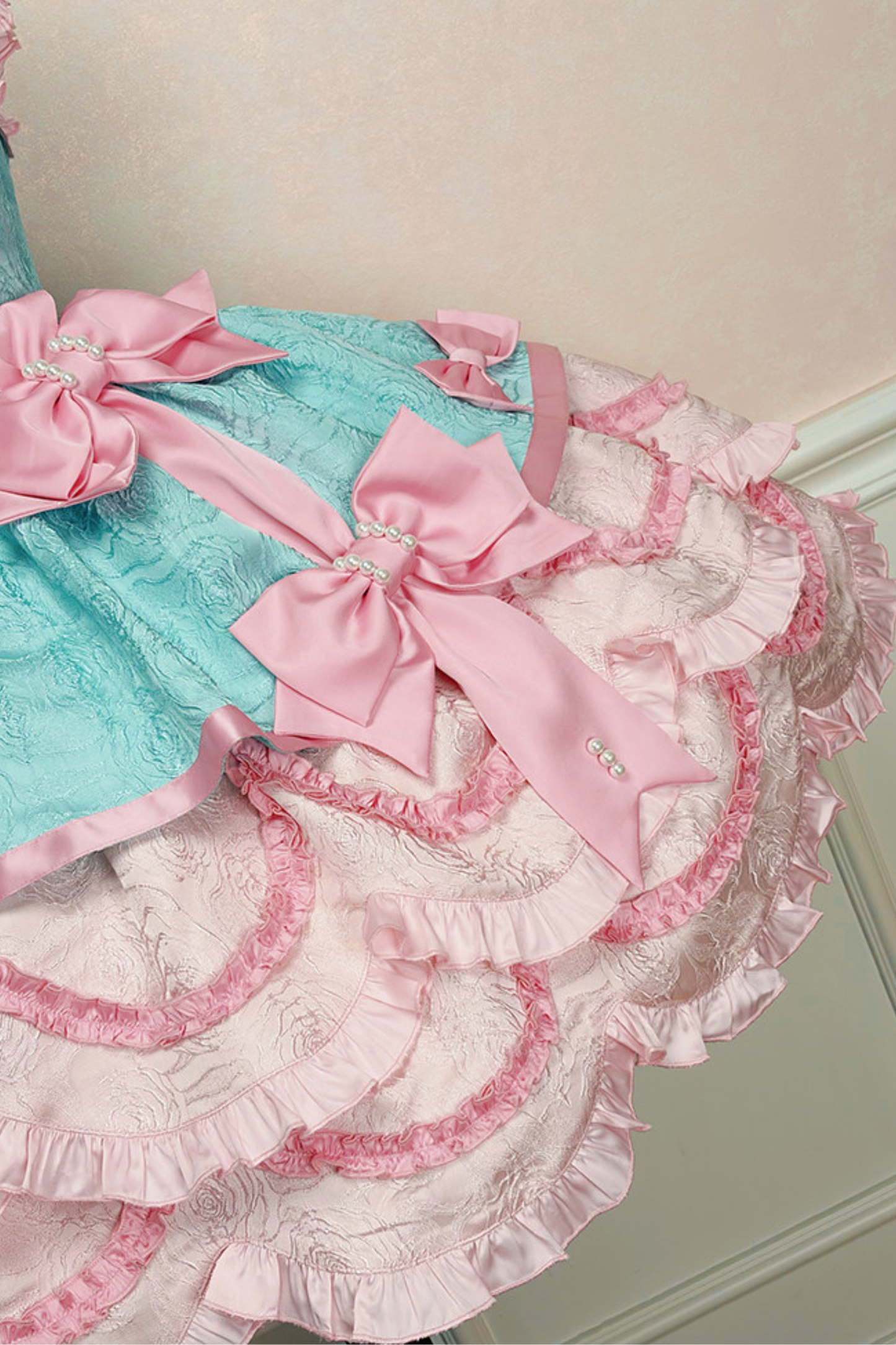 [pre-order Deadline: April 3] Sweet Ruffled Lolita Princess Ribbon Dress