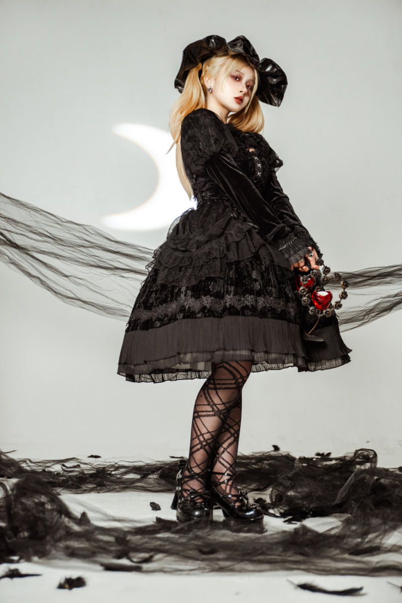 Gothic Doll Lolita Dress + Short Jacket