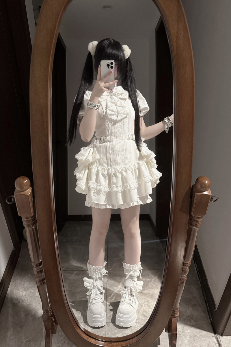 Puff Sleeve Gothic Style Top + Pants