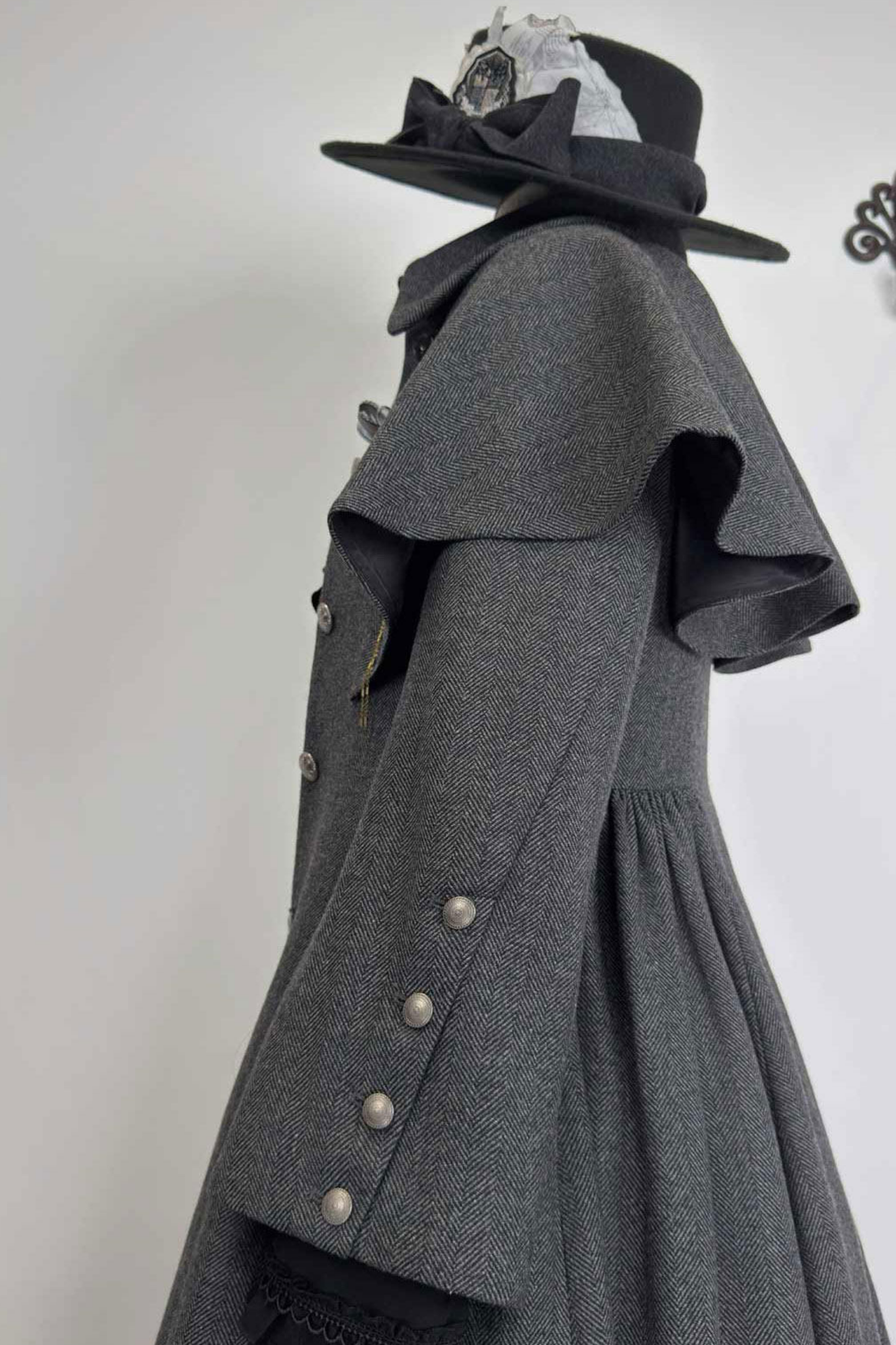 British Detective Lolita Coat + Cape + Skirt + Shirt + Bag + Brooch + Hat + Beret + Necklace