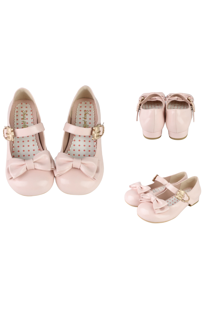 Glossy Color Ribbon Shoes