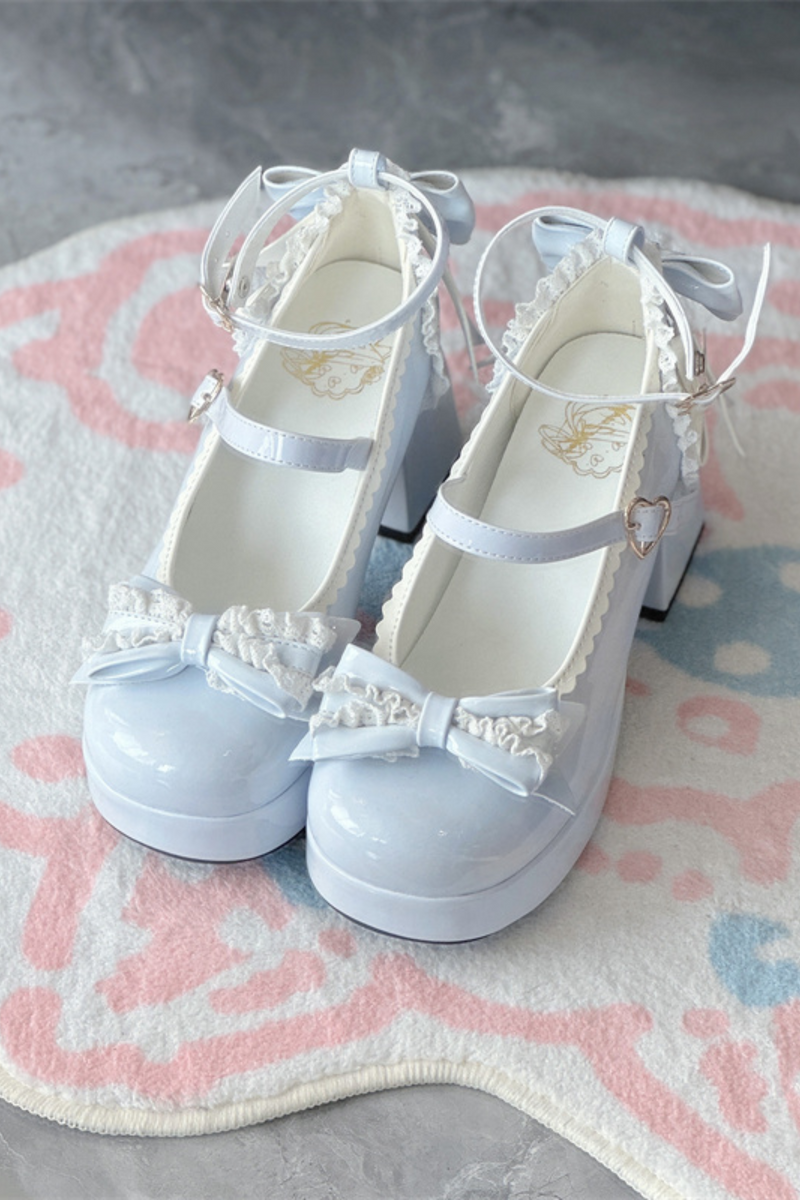 Ruffle Ribbon Lolita Shoes