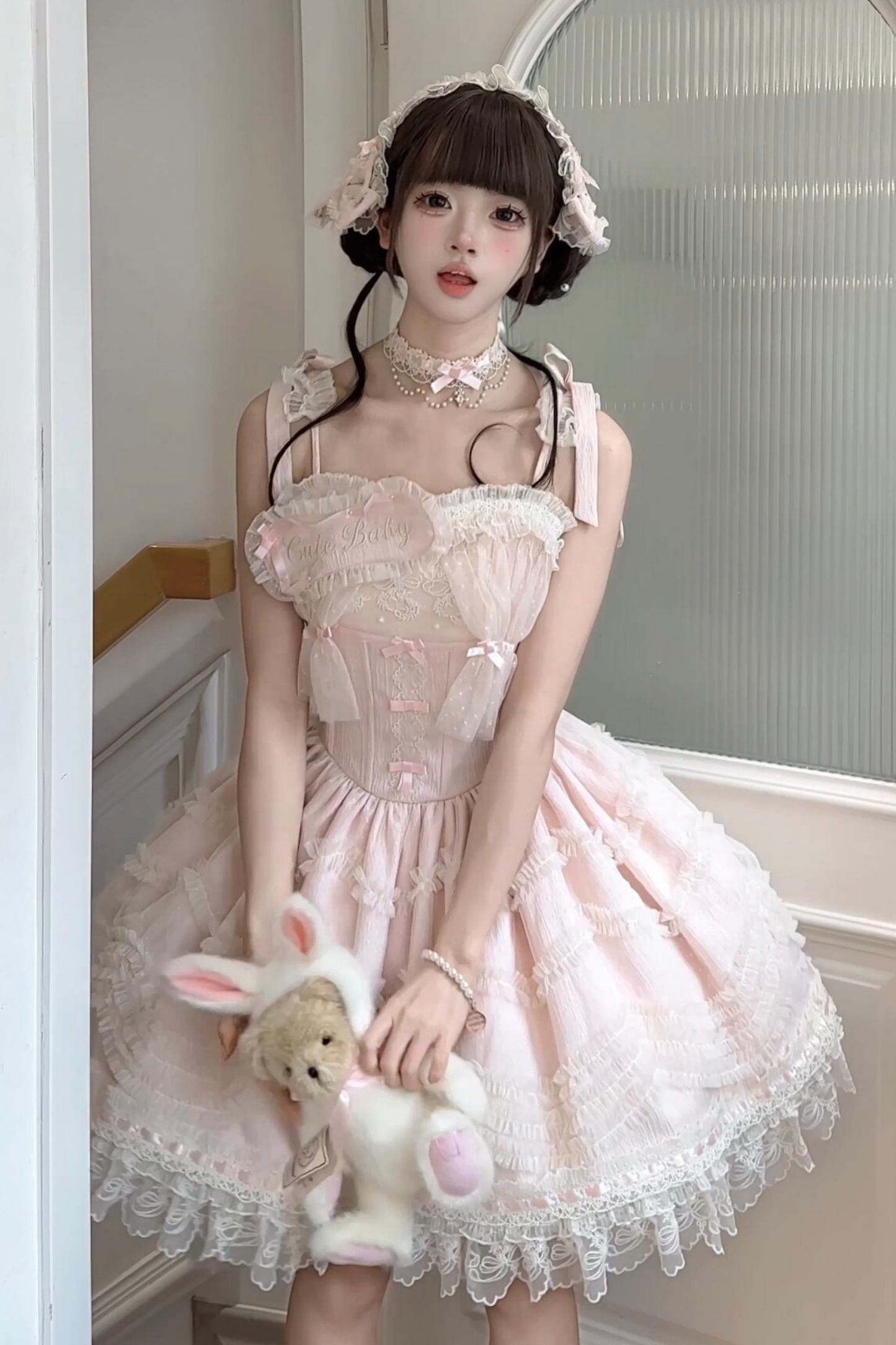 Sweet Jenny Lolita Jumper Skirt + Necklace + Hat + Headband