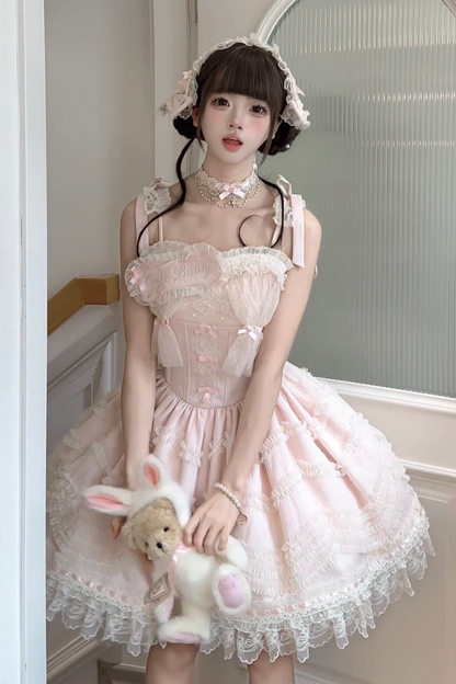 Sweet Jenny Lolita Jumper Skirt + Necklace + Hat + Headband