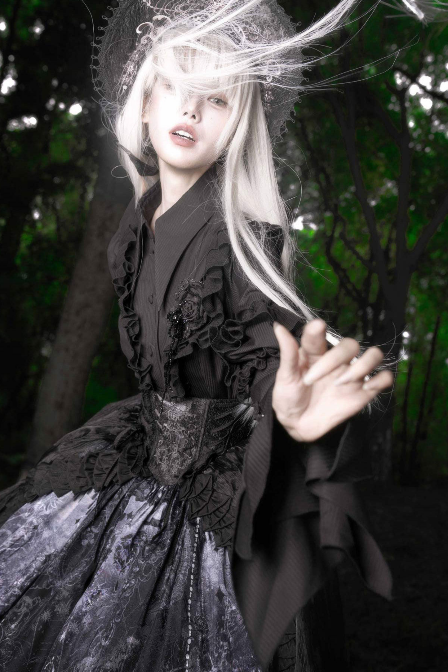 Gothic Lolita Jumper Skirt + Jacket + Skirt + Shirt + Corset + Accessories