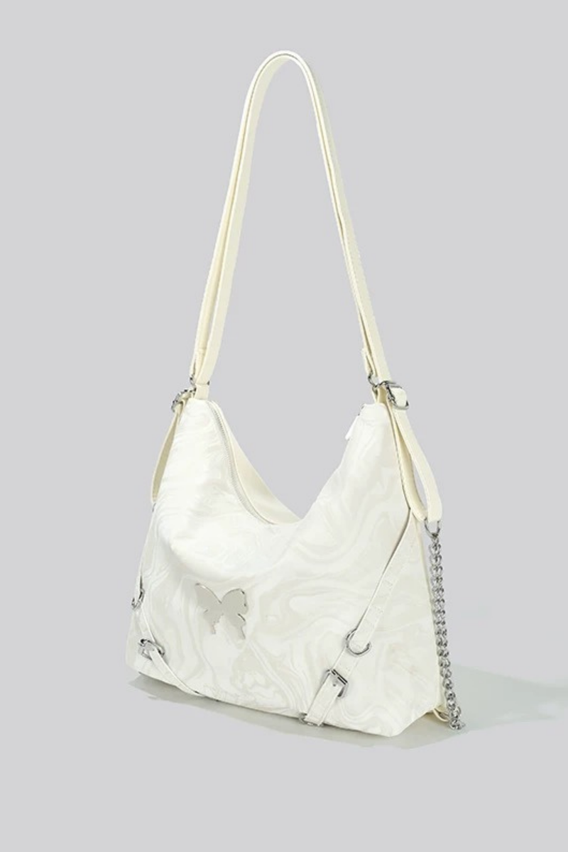 Silver Butterfly One Shoulder Bag
