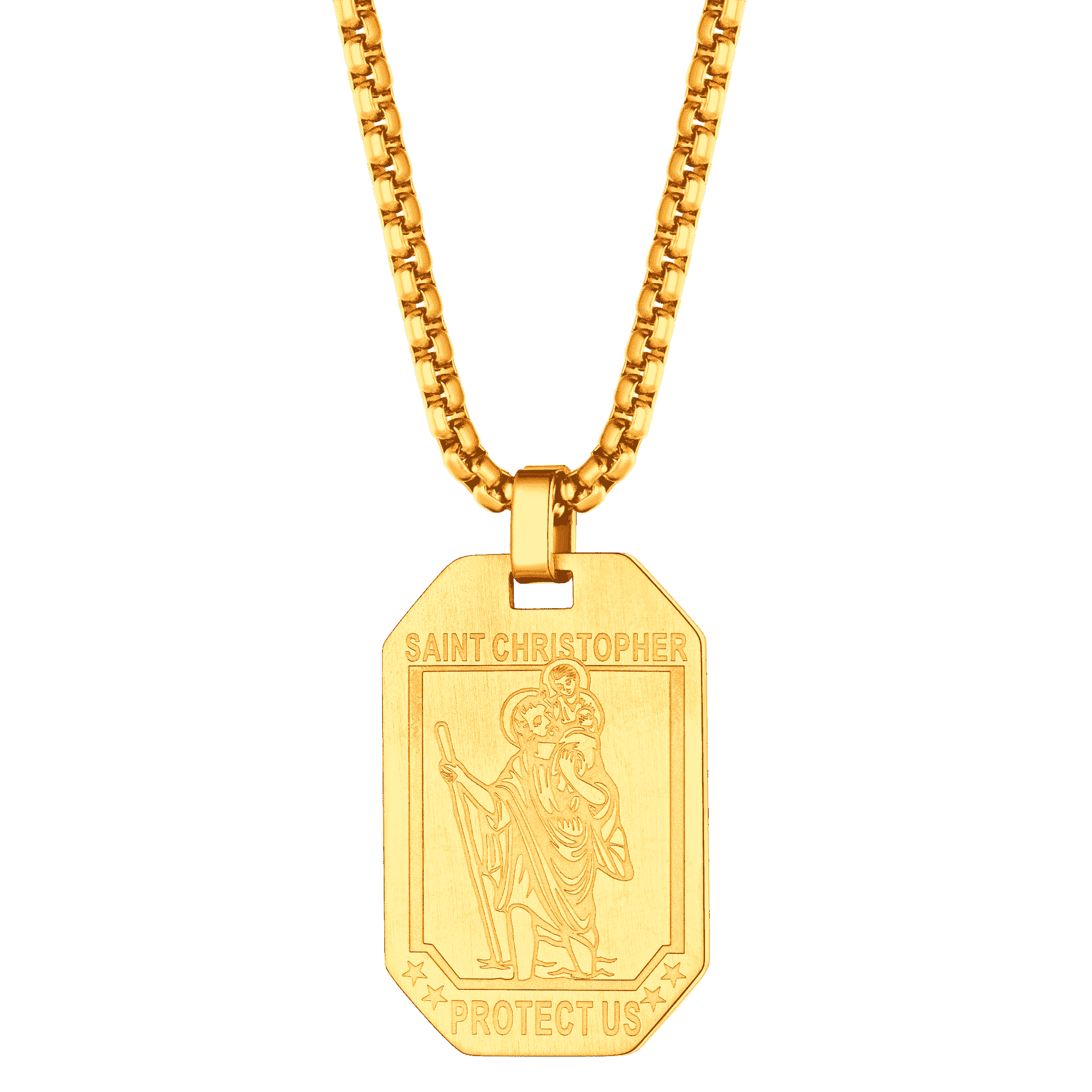St. Christopher Dog Tag Necklace for