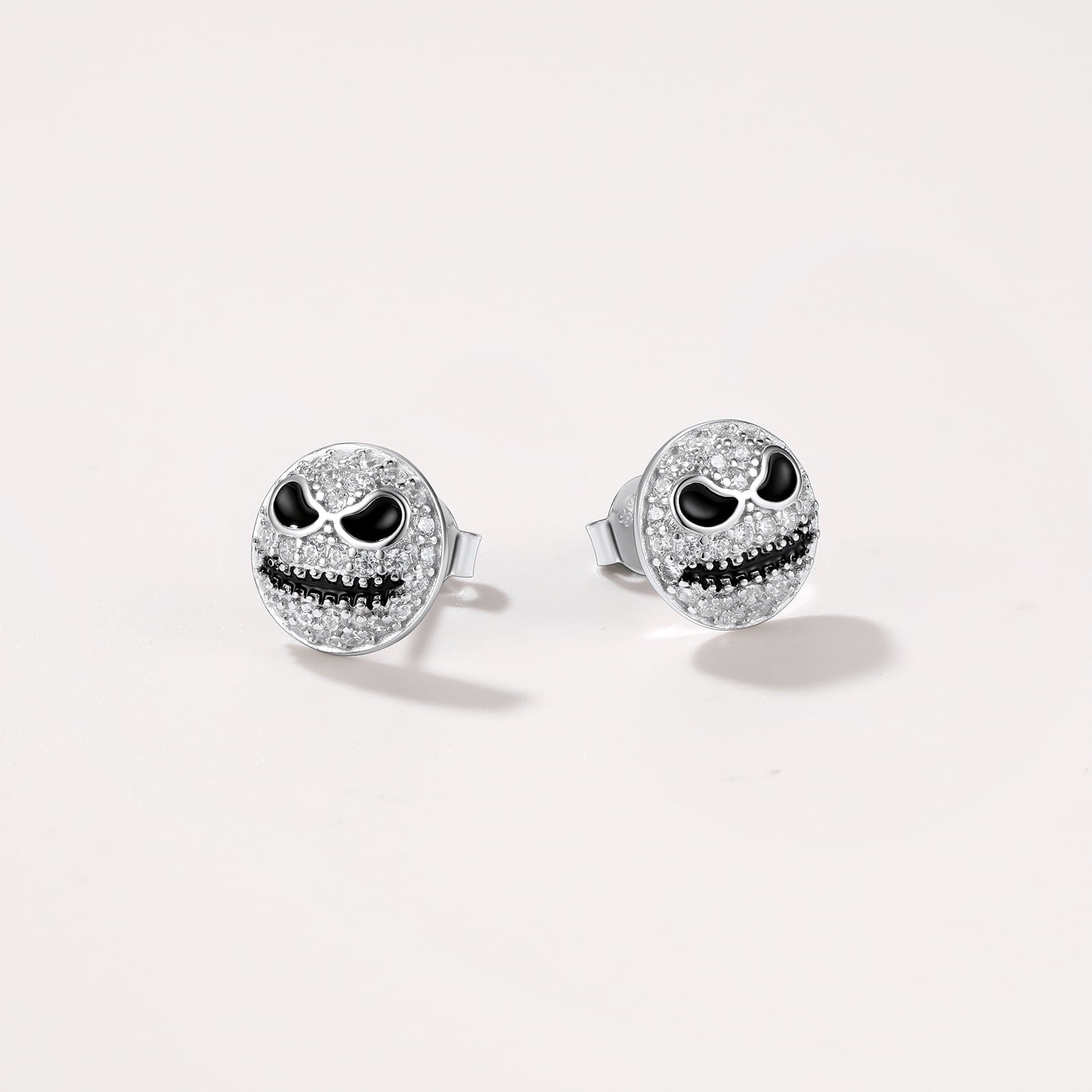 Halloween Jack Skellington Earrings for in Sterling Silver