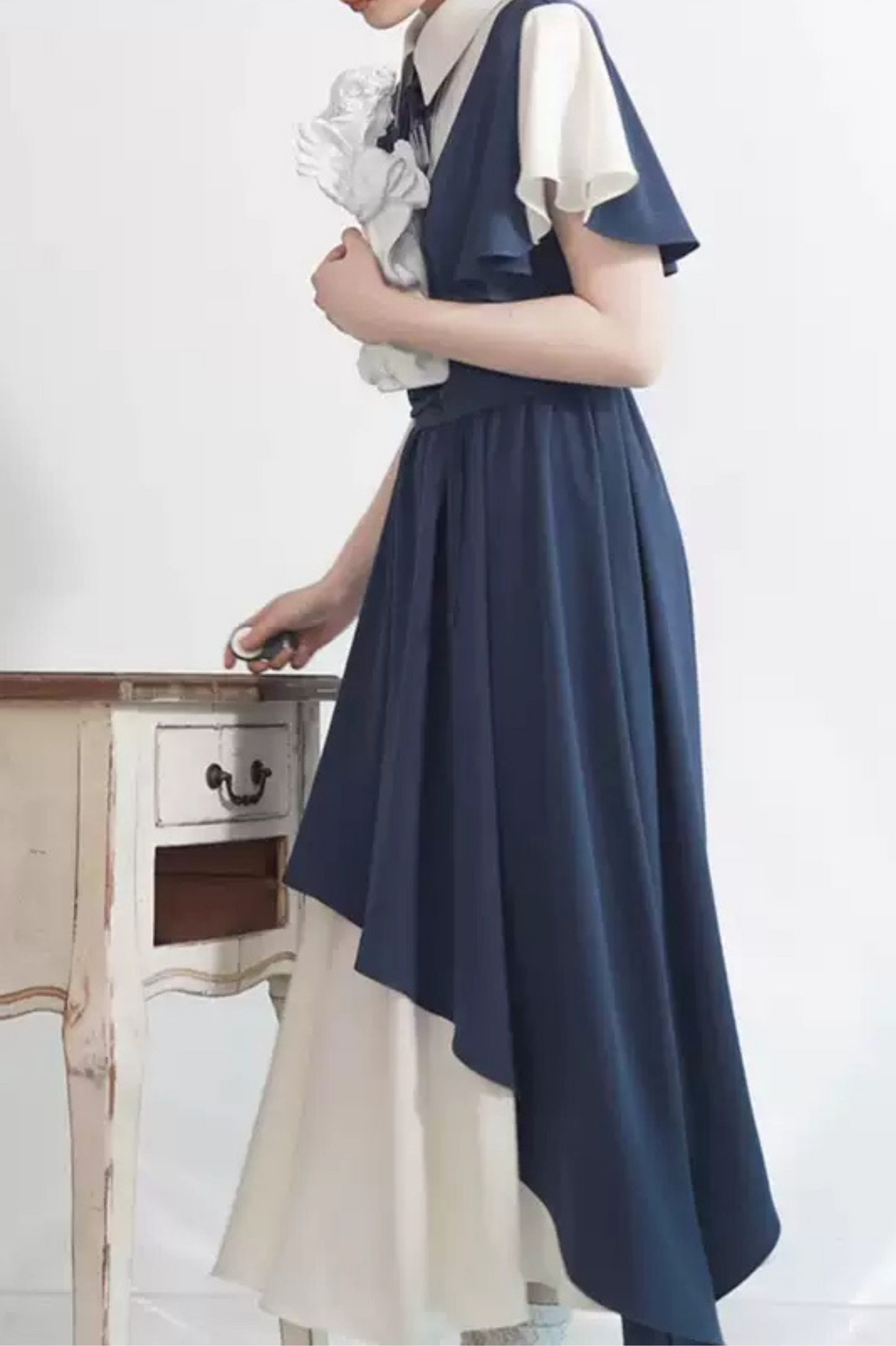 College Style Chiffon Design Long Dress