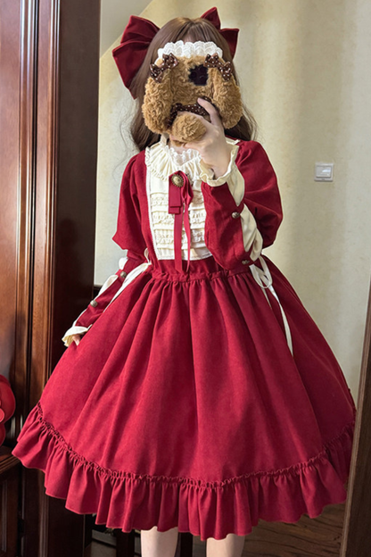 Lace Ruffle Lolita Dress + Bow