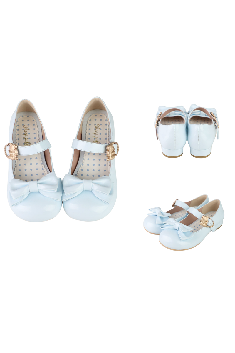 Glossy Color Ribbon Shoes
