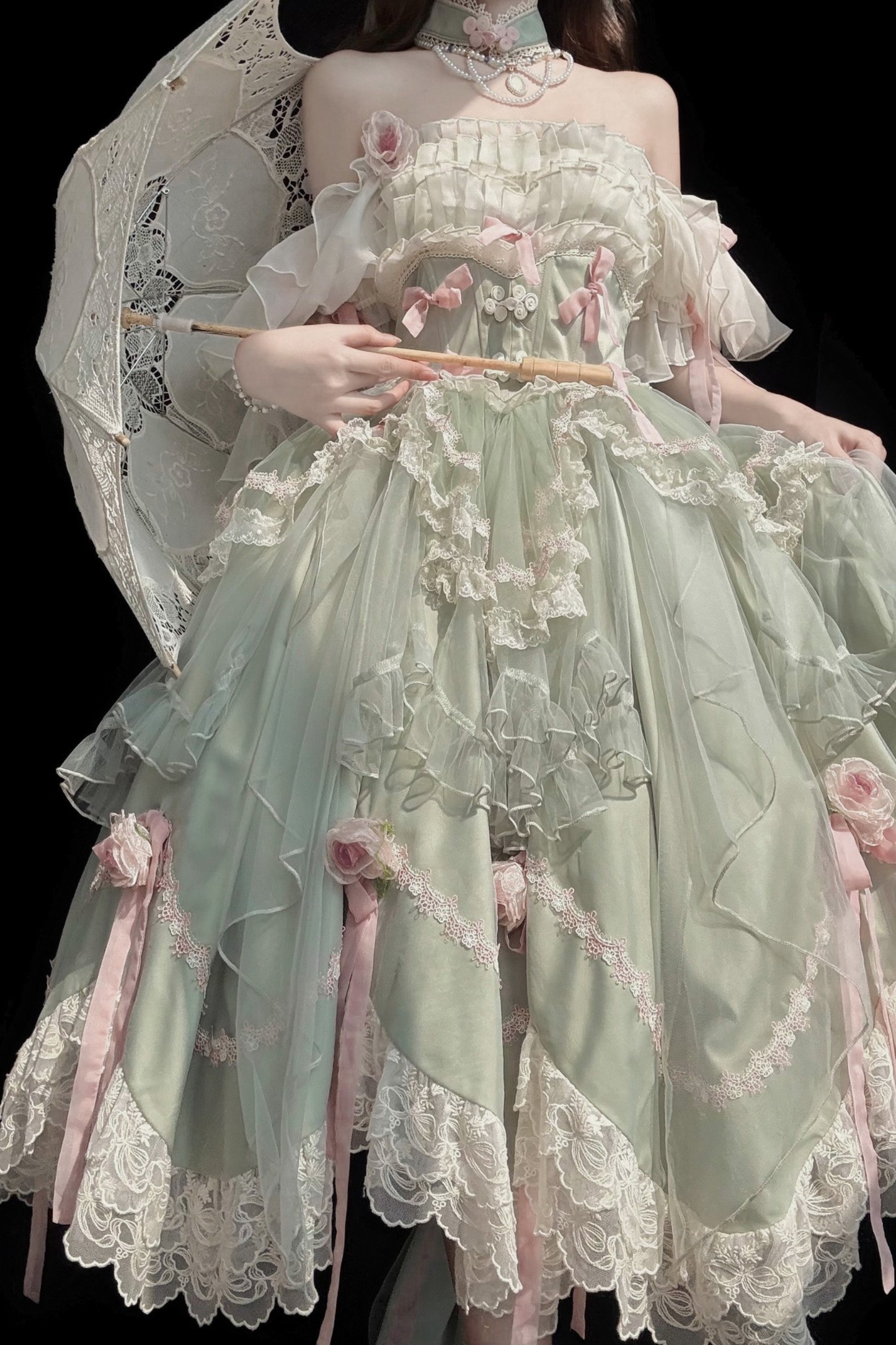 Sweet Princess Dress + Train + Veil + Accessories