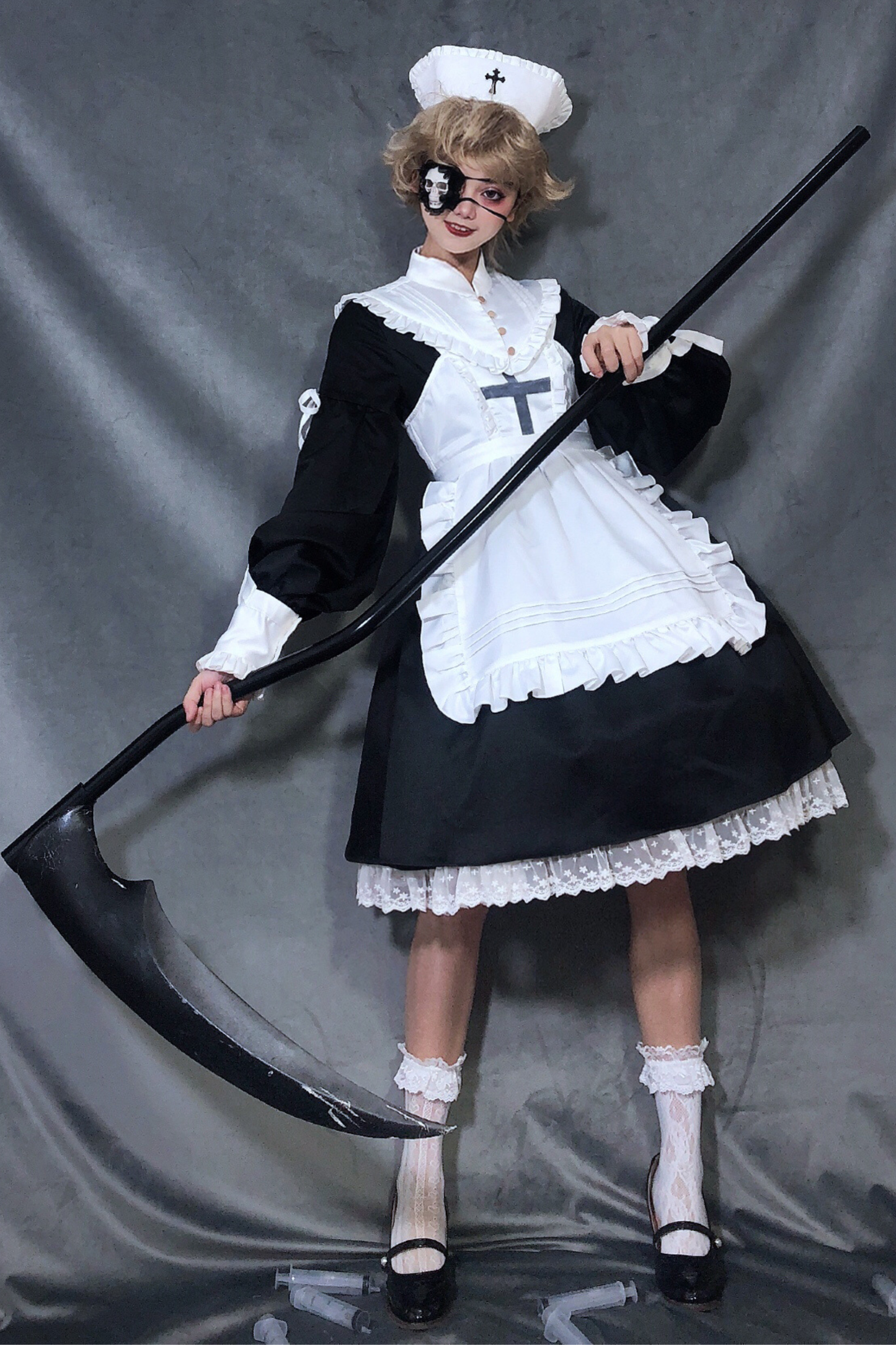 Lantern Angel Maid Lolita Dress + Apron + Detachable Collar