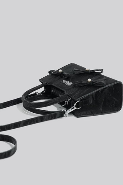 Logo Ribbon Square Mini Bag