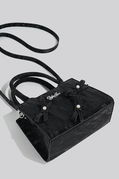 Logo Ribbon Square Mini Bag