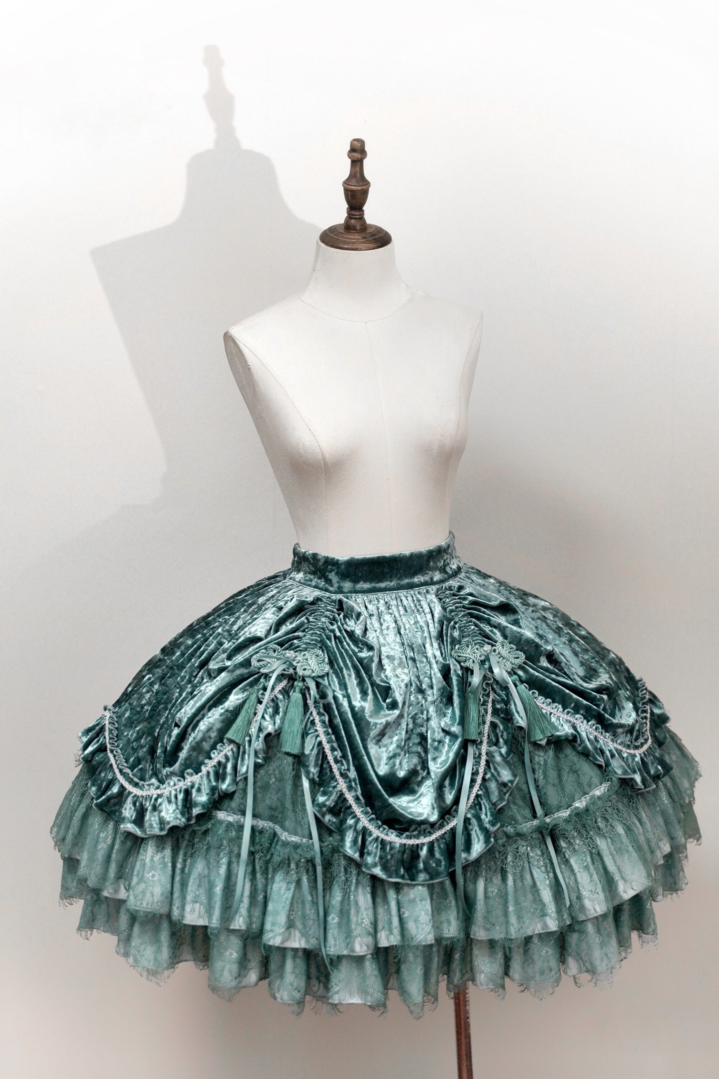 Gothic Velvet Sleeve Lolita Top + Vest + Skirt