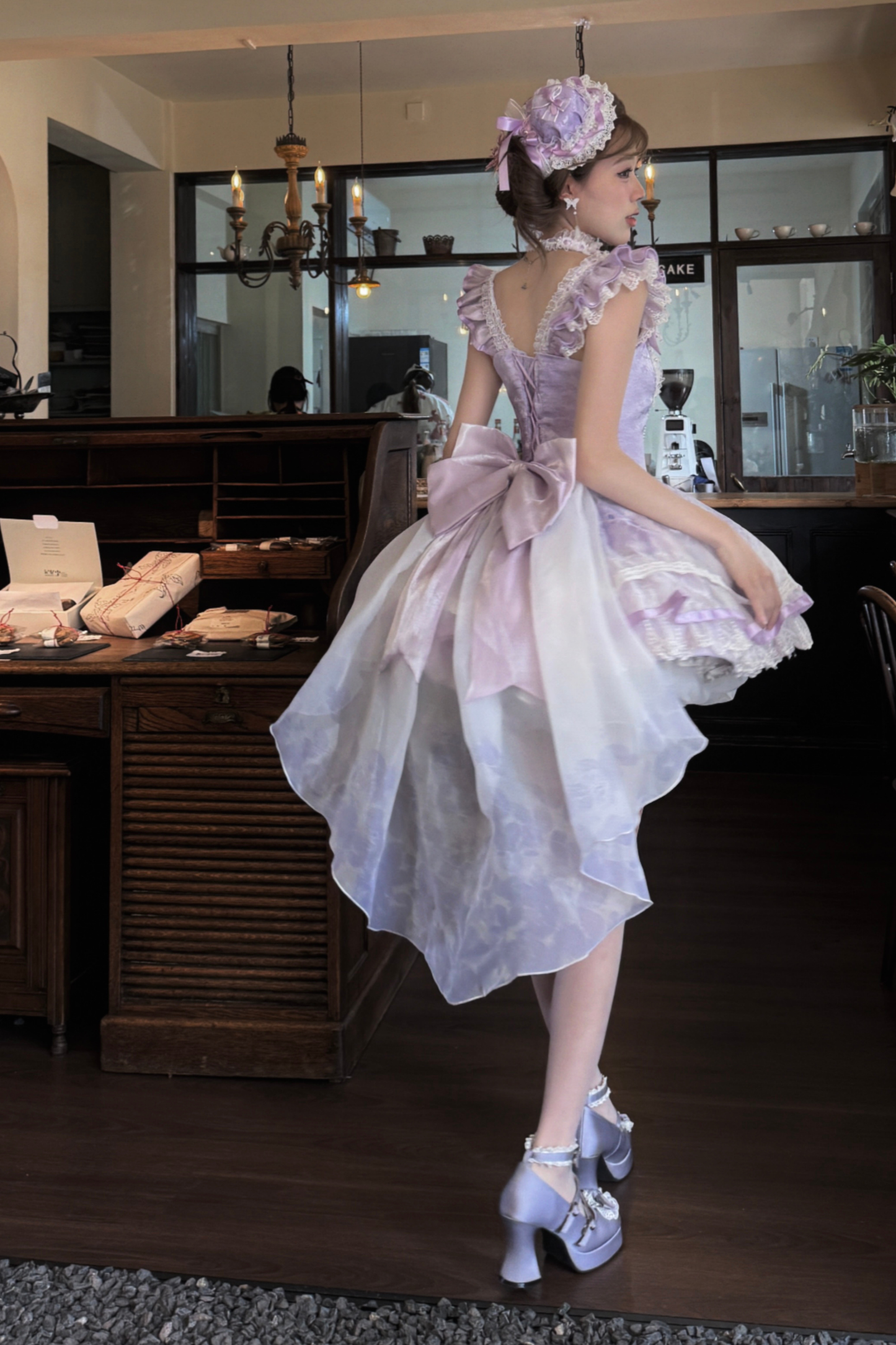 [pre-order] Ballet Style Dress + Hat + Headband + Ribbon Tail