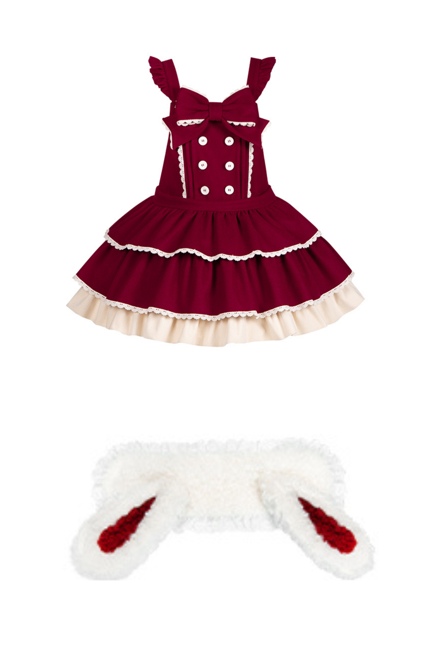 Doll Lolita Dress + Top + Animal Leg Loops + Animal Headband
