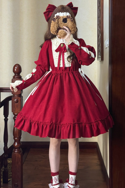 Lace Ruffle Lolita Dress + Bow