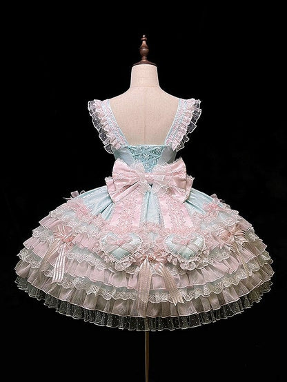 [pre-order Deadline: April 3] Pure Sweet Rose Fantasy Tiered Lolita Dress