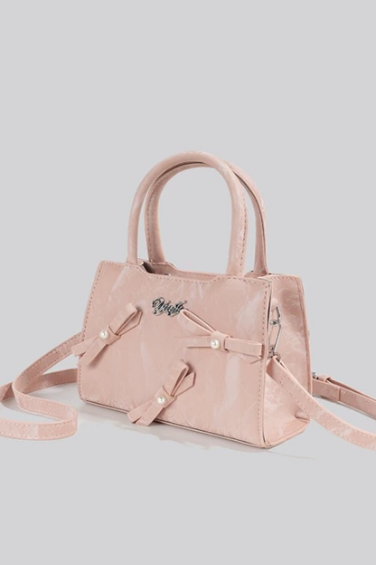 Logo Ribbon Square Mini Bag
