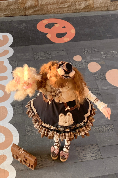 Bear Lolita Jumper Skirt + Top + Cape + Hat