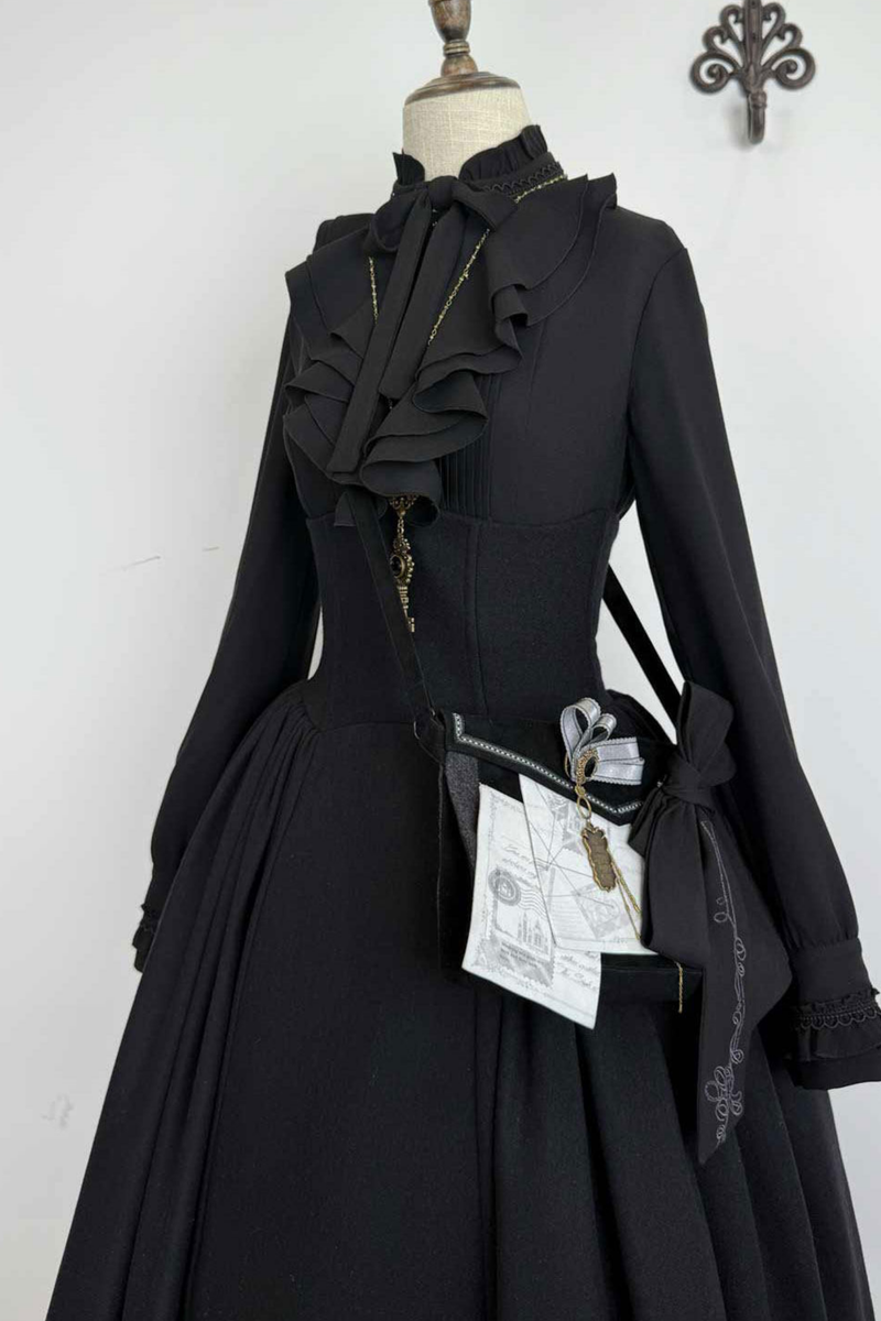 British Detective Lolita Coat + Cape + Skirt + Shirt + Bag + Brooch + Hat + Beret + Necklace