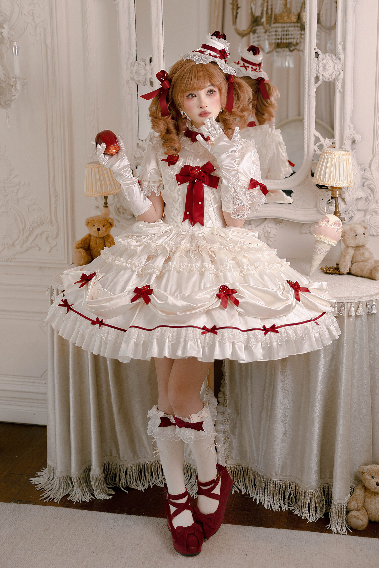 [pre-order Deadline: March 29] Cream Strawberry Lolita Dress