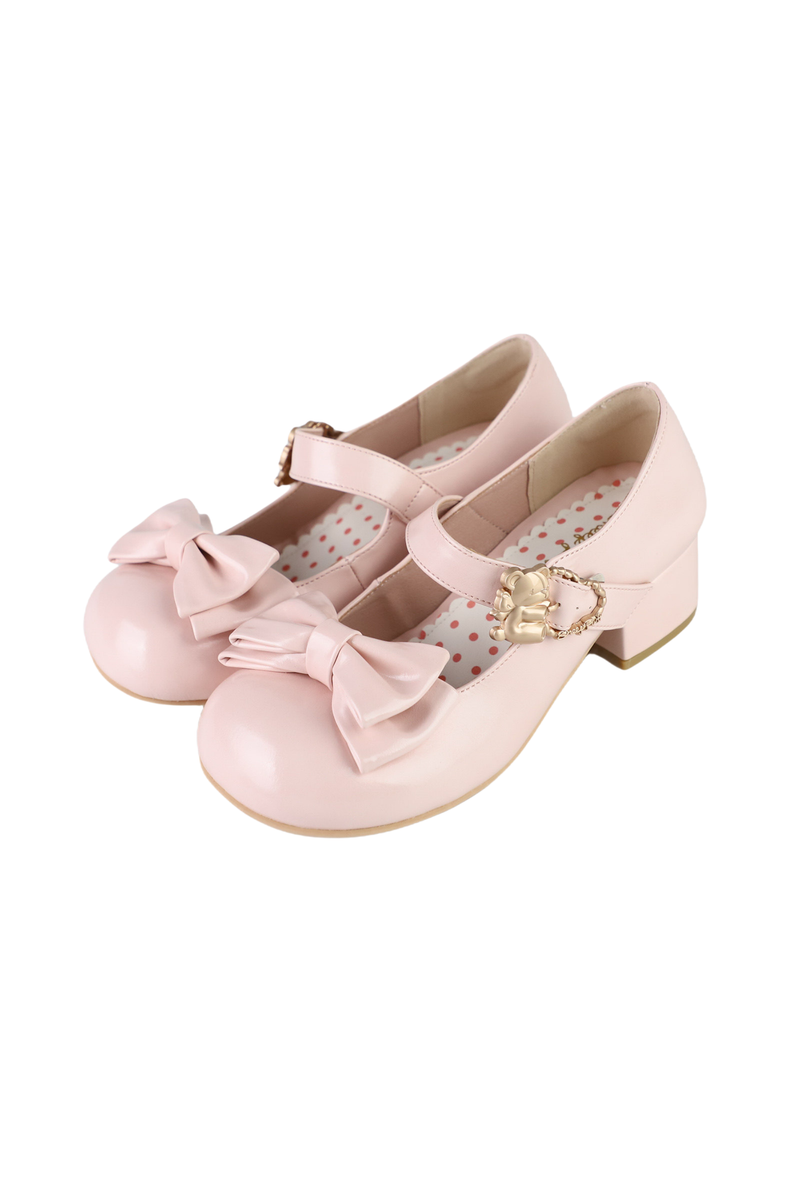 Glossy Color Ribbon Shoes