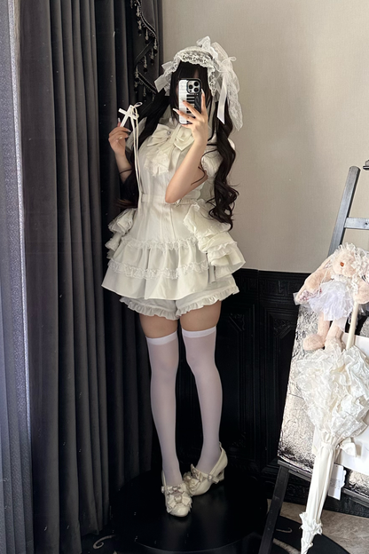 Puff Sleeve Gothic Style Top + Pants