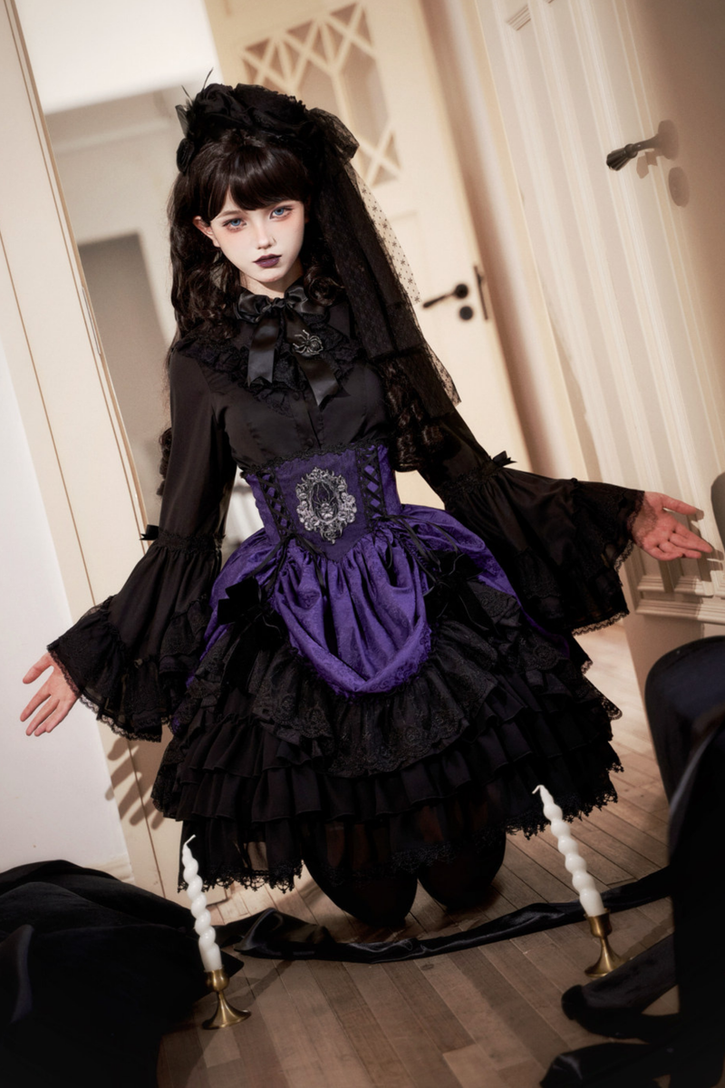 Moon River Gothic Skirt + Cape + Top + Bow