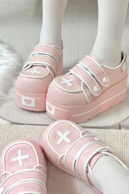 [pre-order] [angel Style] Cross Double Strap Shoes