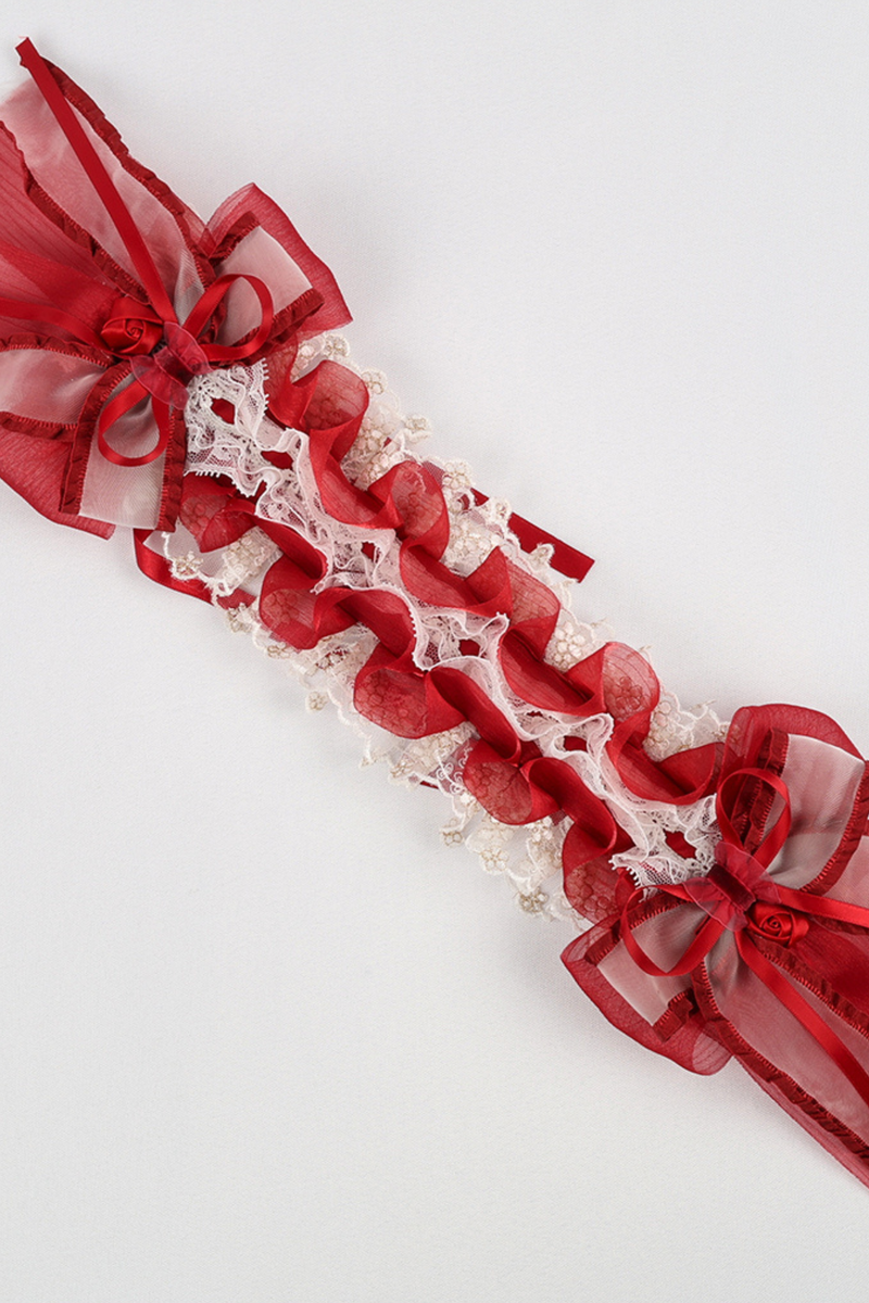 Rose Lace Lolita Bonnet + Hat + Hairband + Clip Hat + Crown