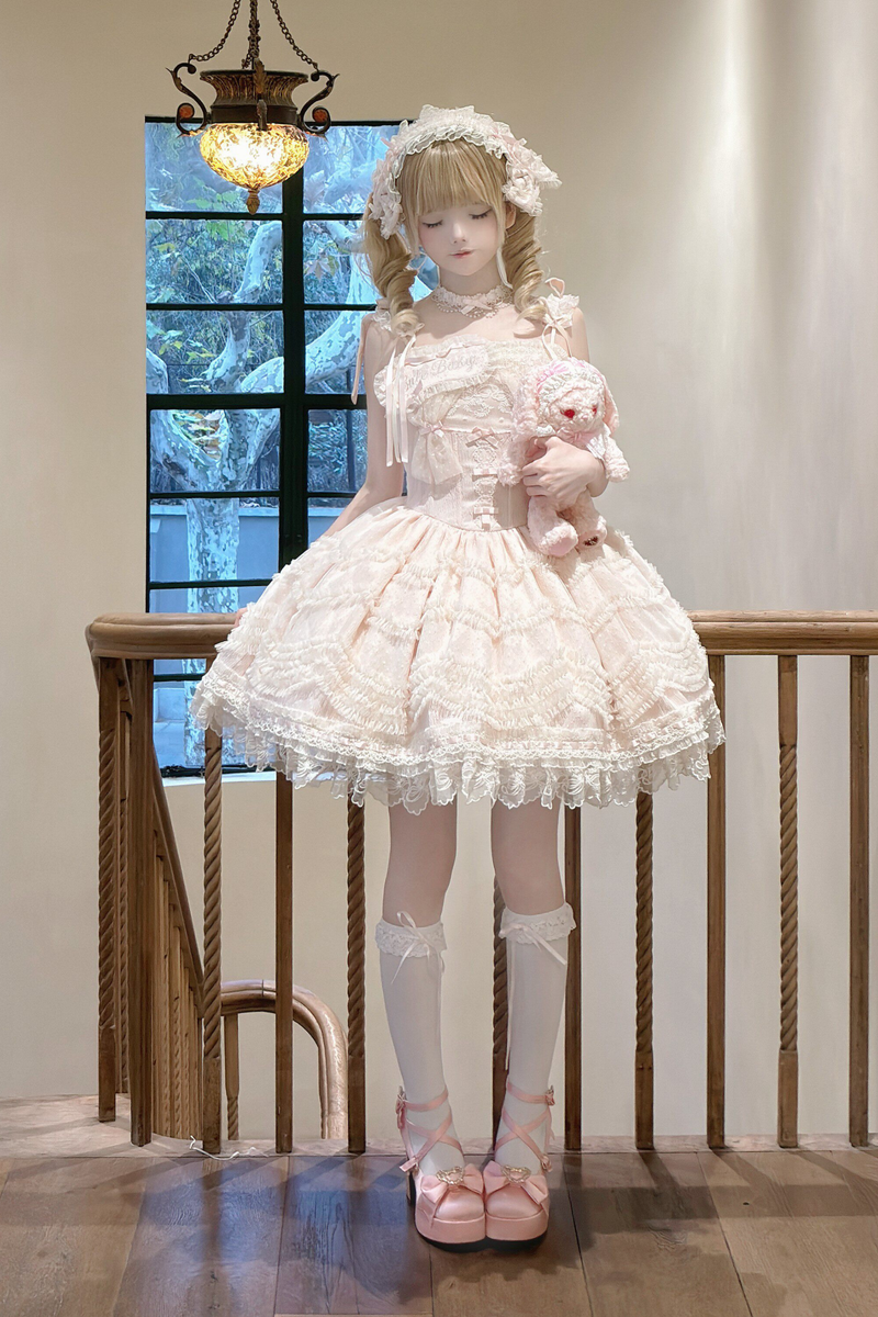 Sweet Jenny Lolita Jumper Skirt + Necklace + Hat + Headband