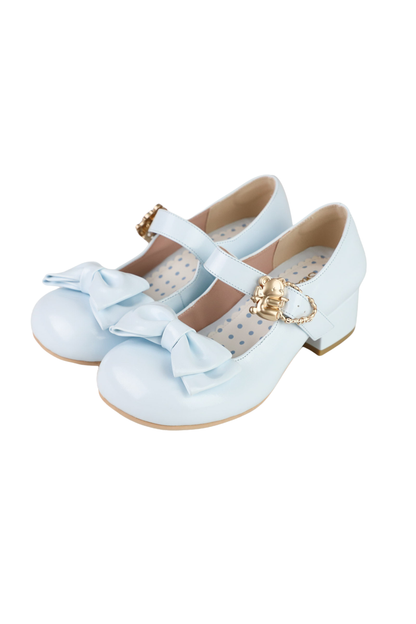 Glossy Color Ribbon Shoes