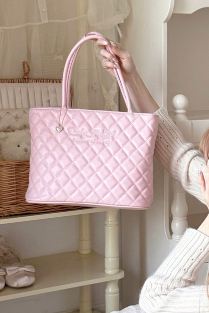 Sweet Quilted Tote Bag