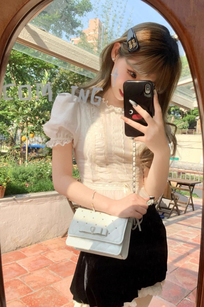 Rhinestone Bow Chain Bag