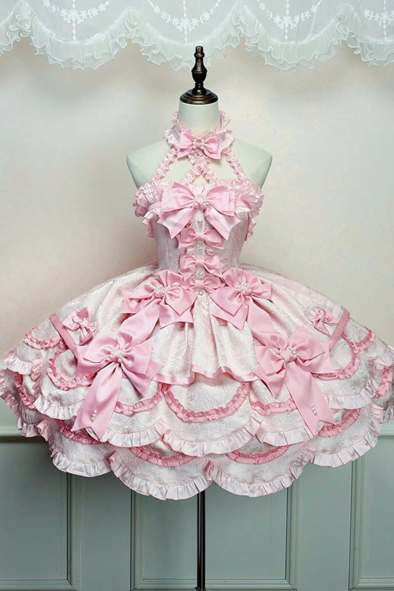 [pre-order Deadline: April 3] Sweet Ruffled Lolita Princess Ribbon Dress