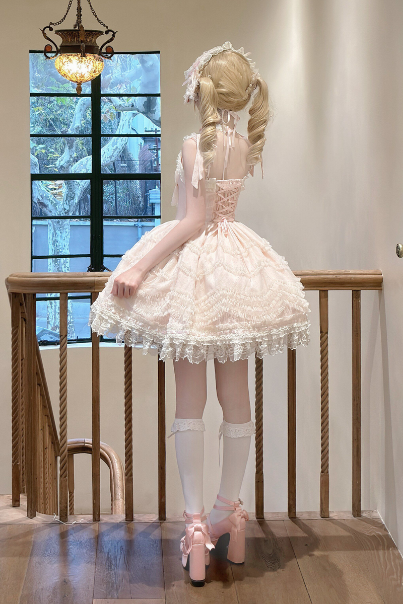 Sweet Jenny Lolita Jumper Skirt + Necklace + Hat + Headband