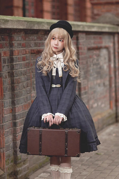 Princess Lost in the Fog Ruffle College Style Classic Lolita Jsk Dress 2 Colors